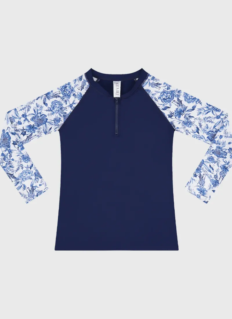 Aqua Blu Shop Teens (8-16)^Long Sleeve Rash Vest Azalea
