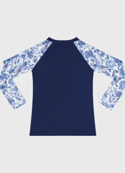 Aqua Blu Shop Teens (8-16)^Long Sleeve Rash Vest Azalea