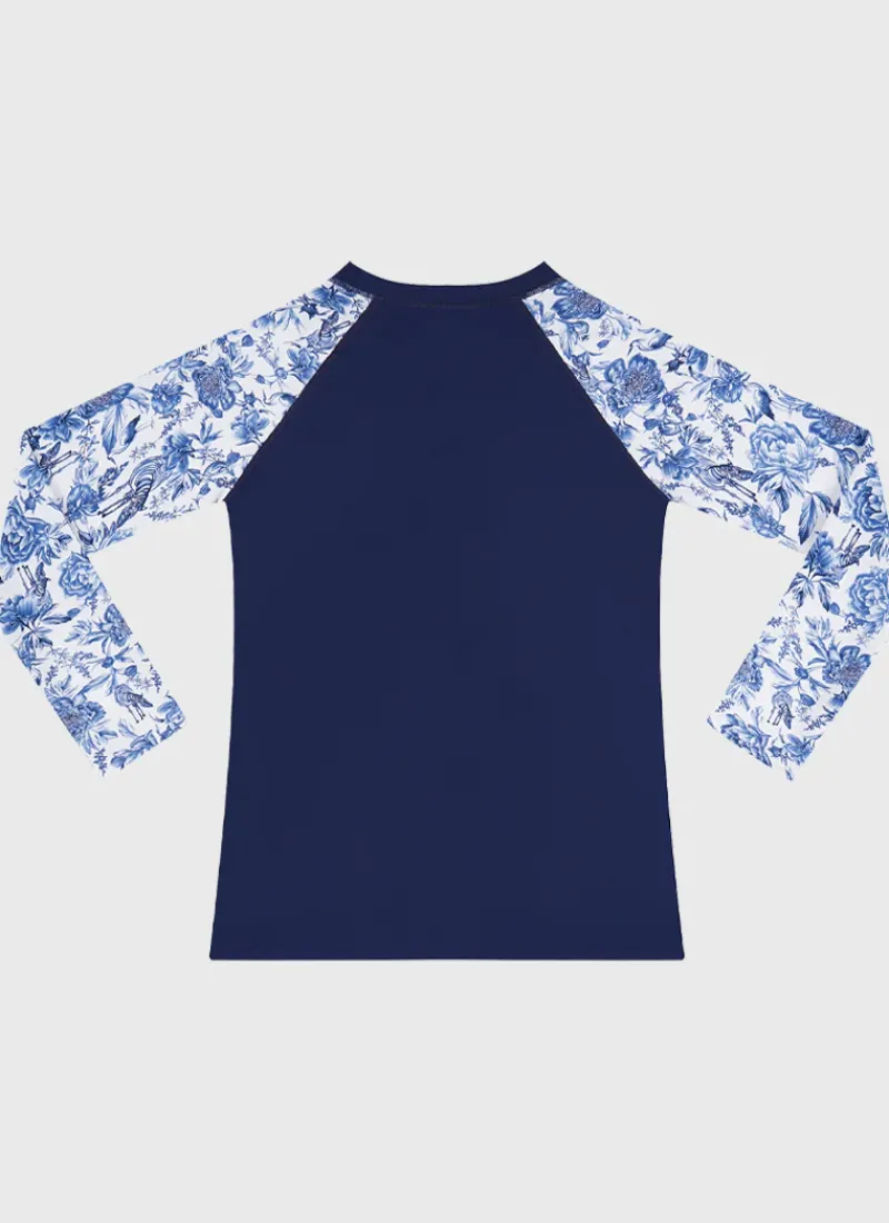Aqua Blu Shop Teens (8-16)^Long Sleeve Rash Vest Azalea
