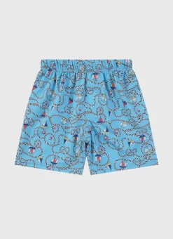 Aqua Blu Boardshorts|Bottoms^Lycra Boardshorts Bowline