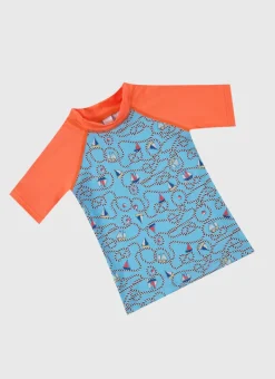 Aqua Blu Rashies^Short Sleeve Rash Vest Bowline