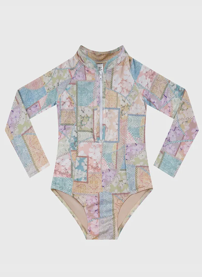 Aqua Blu Shop Juniors (3-7)|One Pieces^Long Sleeve One Piece Brindle