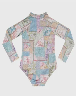 Aqua Blu Shop Juniors (3-7)|One Pieces^Long Sleeve One Piece Brindle