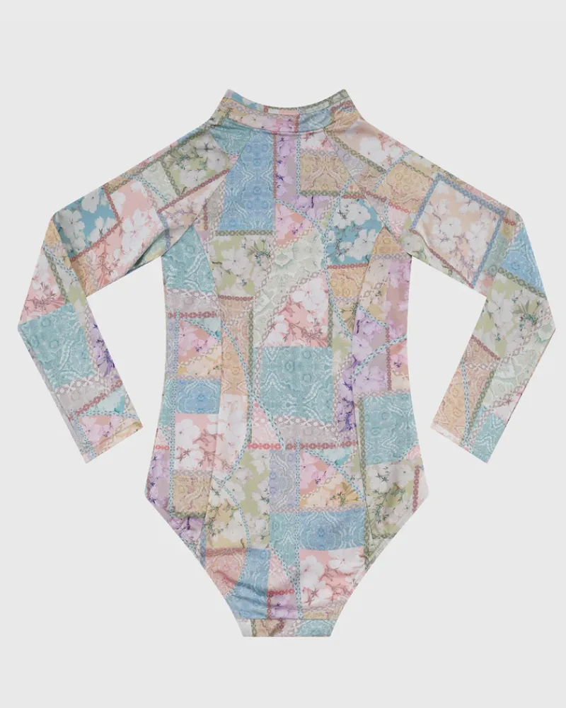 Aqua Blu Shop Juniors (3-7)|One Pieces^Long Sleeve One Piece Brindle