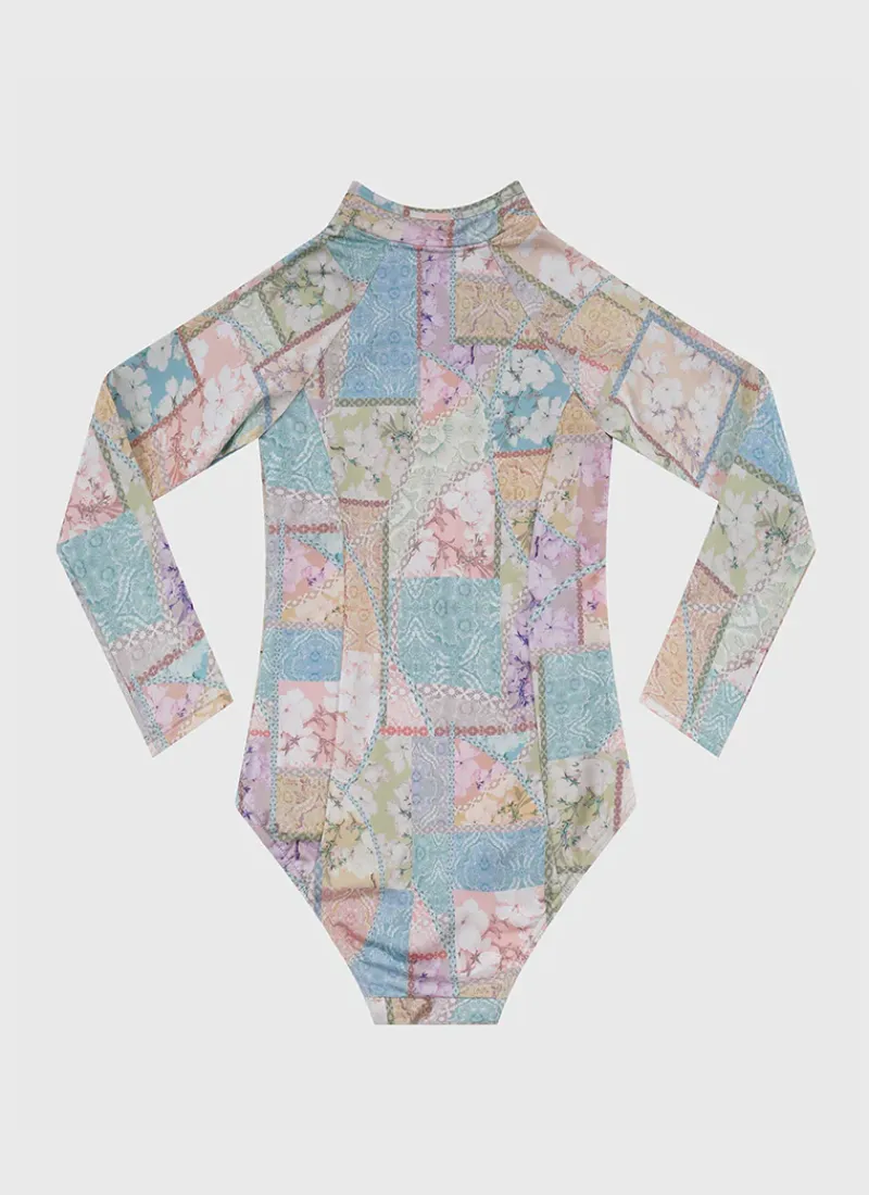 Aqua Blu Shop Teens (8-16)|One Pieces^Long Sleeve One Piece Brindle