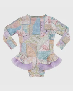 Aqua Blu Shop Infants (00-2)|One Pieces^Long Sleeve One Piece Brindle