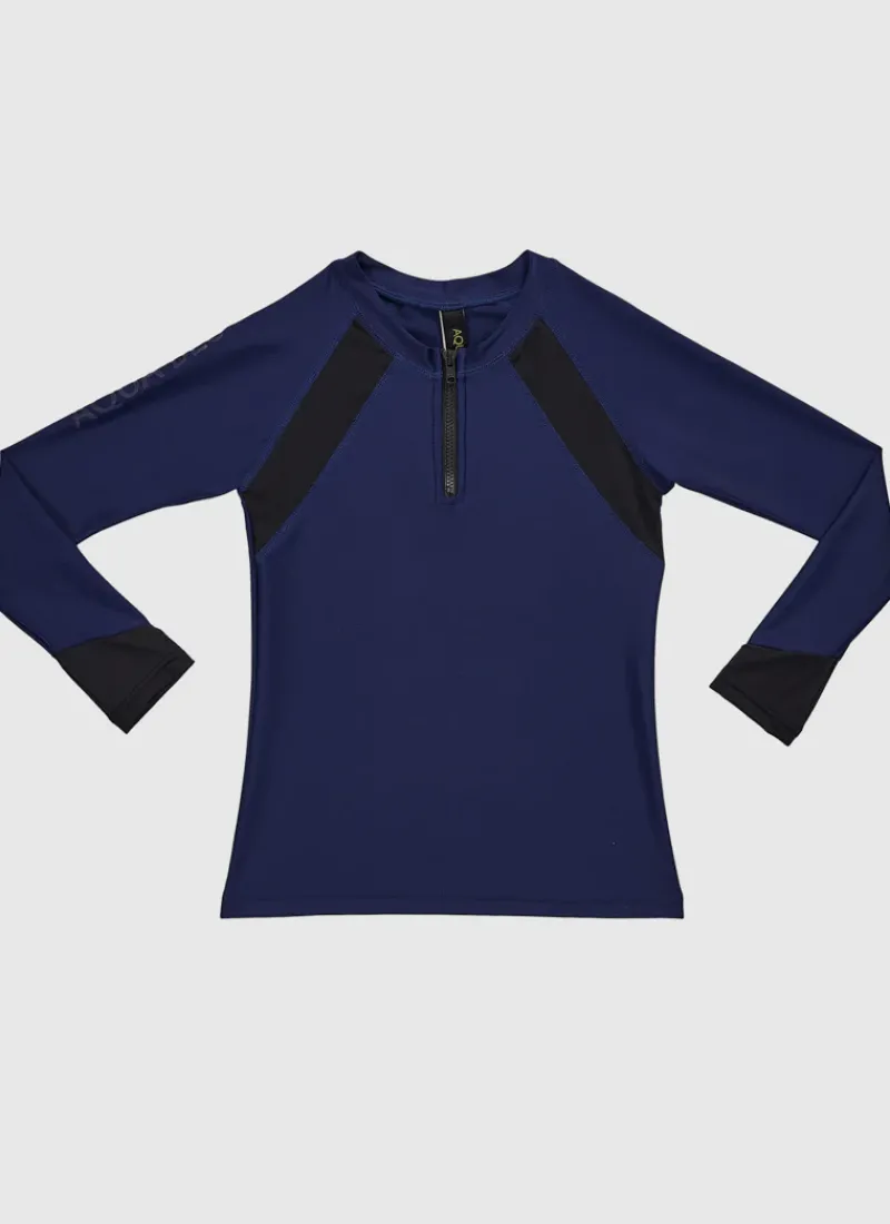 Aqua Blu Shop Juniors (3-7)^Building Blocks Long Sleeve Rash Vest Grey