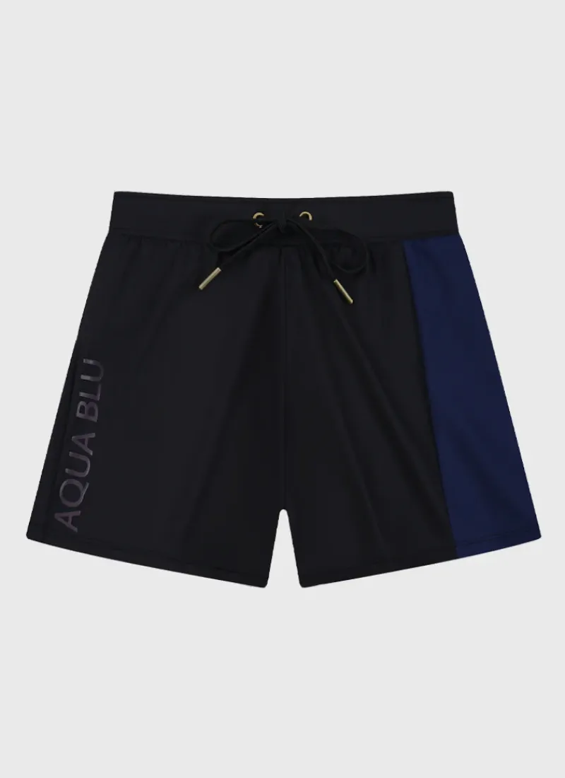 Aqua Blu Boardshorts|Bottoms^Building Blocks Lycra Swim Shorts