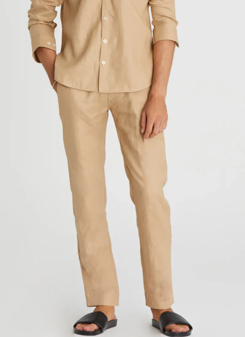 Aqua Blu Bottoms|Bottoms^Jake Pants Caramel