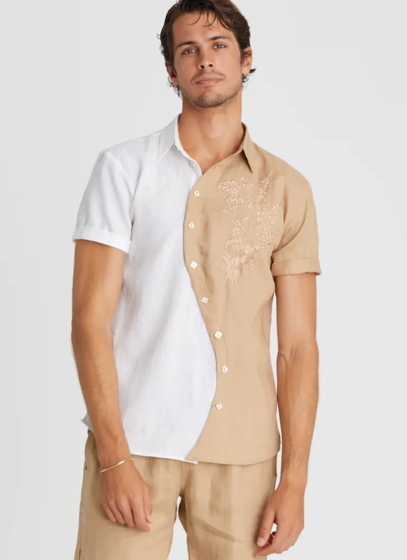 Aqua Blu Tops|Tops^Liam Shirt Caramel