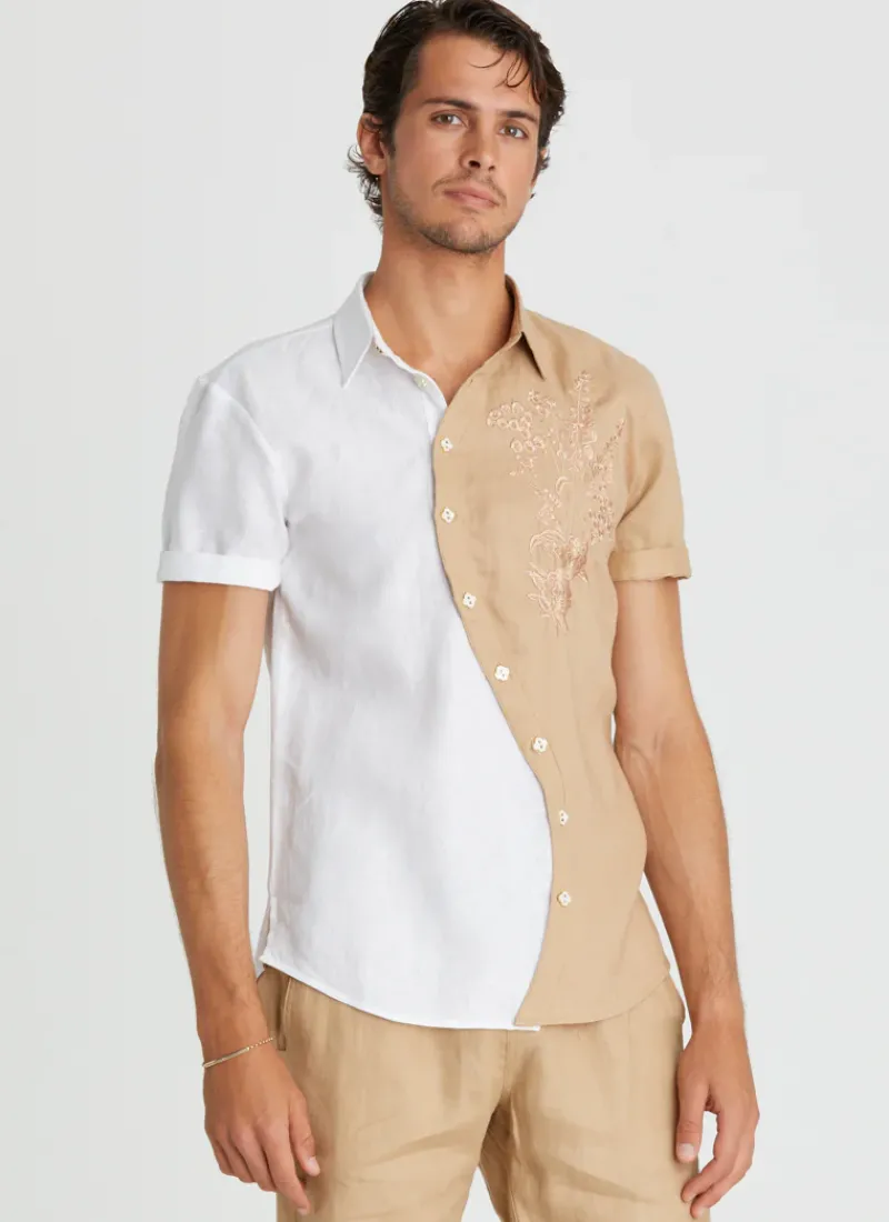 Aqua Blu Tops|Tops^Liam Shirt Caramel