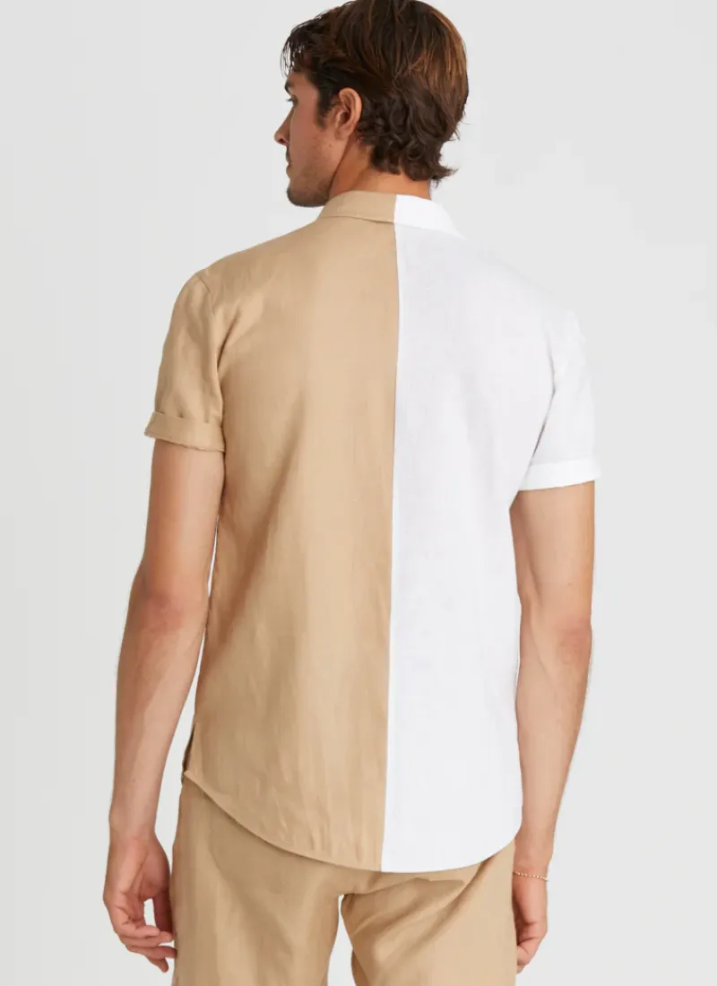 Aqua Blu Tops|Tops^Liam Shirt Caramel