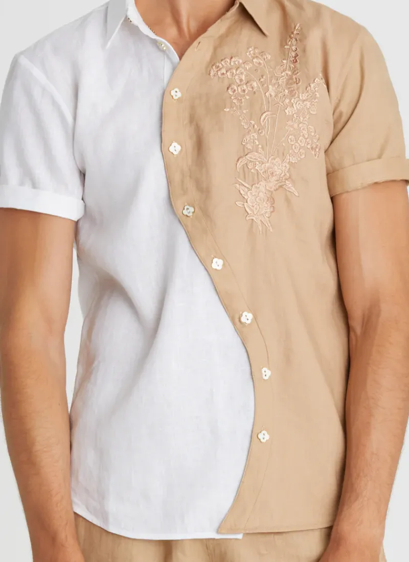 Aqua Blu Tops|Tops^Liam Shirt Caramel