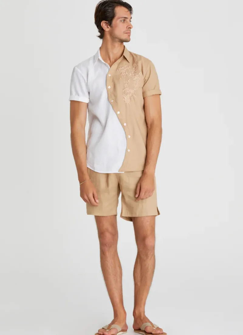 Aqua Blu Tops|Tops^Liam Shirt Caramel