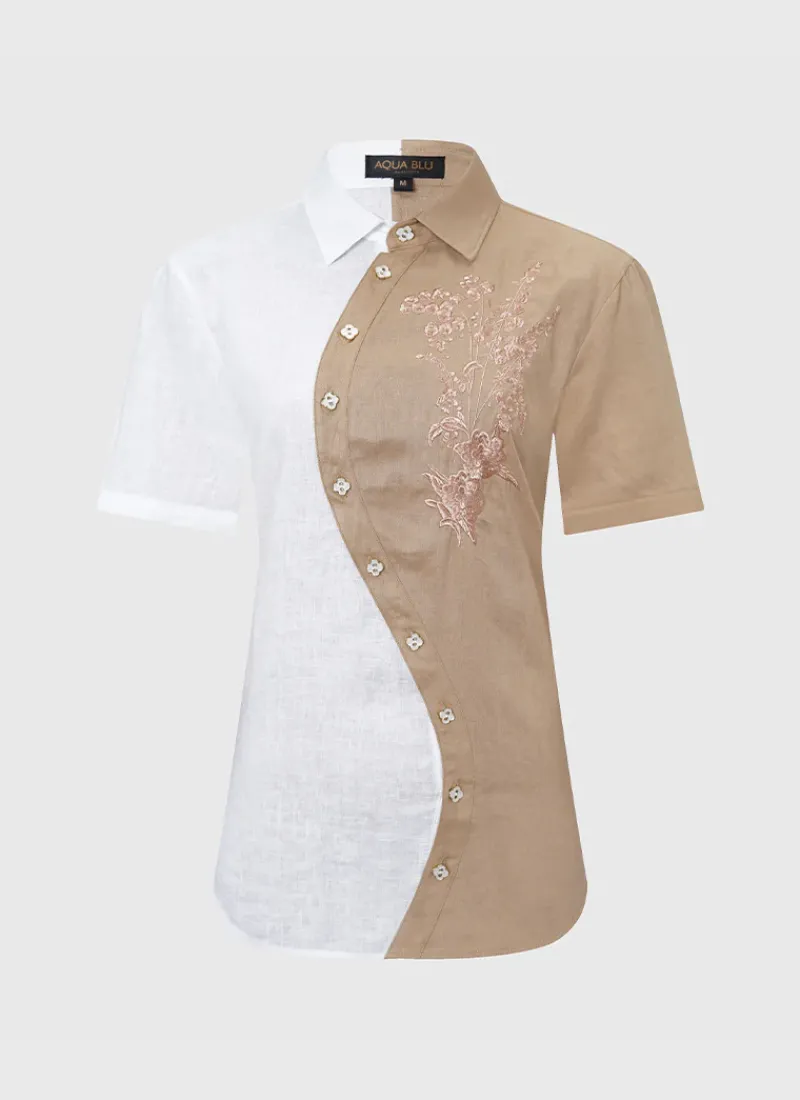 Aqua Blu Tops|Tops^Liam Shirt Caramel