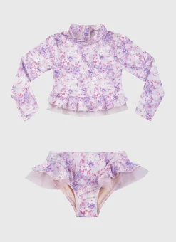 Aqua Blu Rashies|Sets^Long Sleeve Rash Vest Set Cherry Blossom