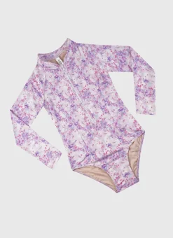 Aqua Blu Shop Teens (8-16)|One Pieces^Long Sleeve One Piece Cherry Blossom