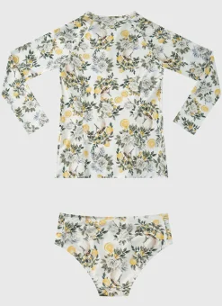 Aqua Blu Shop Juniors (3-7)|Rashies^Long Sleeve Rash Vest Set Clementine