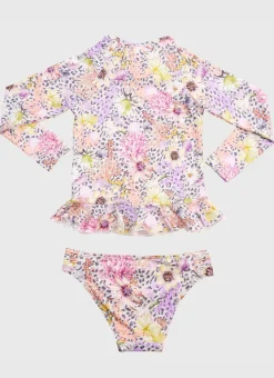 Aqua Blu Shop Juniors (3-7)|Rashies^Long Sleeve Rash Vest Set Daisy