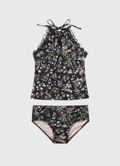 Aqua Blu Shop Teens (8-16)|Sets^Halter Neck Tankini Set (SAMPLE) Dandelion