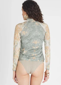 Aqua Blu Rash Guards|Tops^Hayley Rash Guard Floret