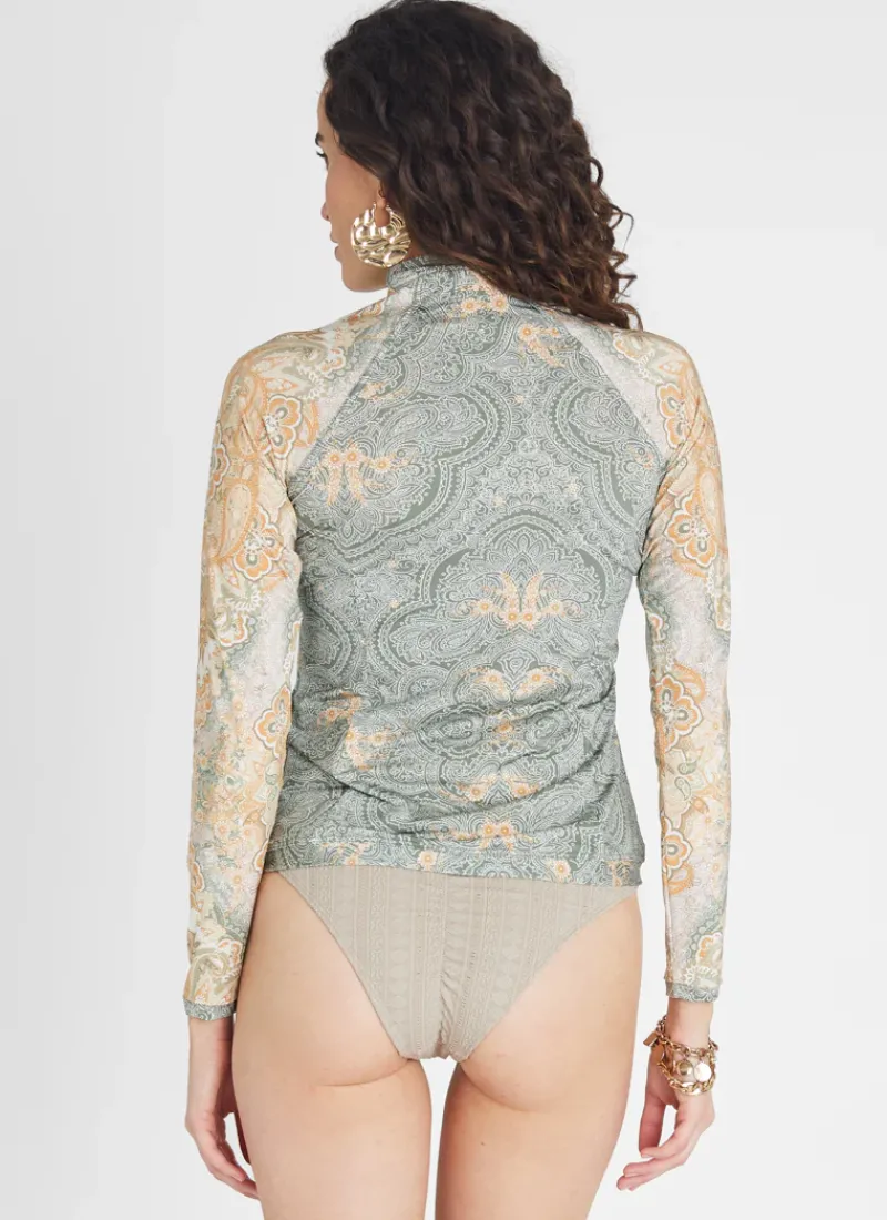 Aqua Blu Rash Guards|Tops^Hayley Rash Guard Floret