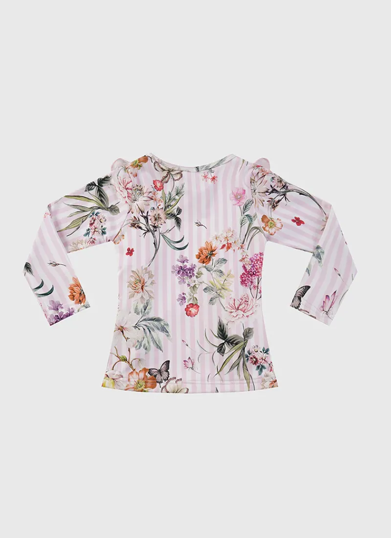 Aqua Blu Rashies^Long Sleeve Rash Vest Flutter