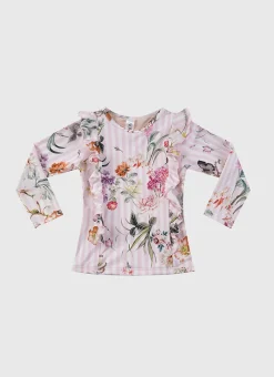 Aqua Blu Rashies^Long Sleeve Rash Vest Flutter