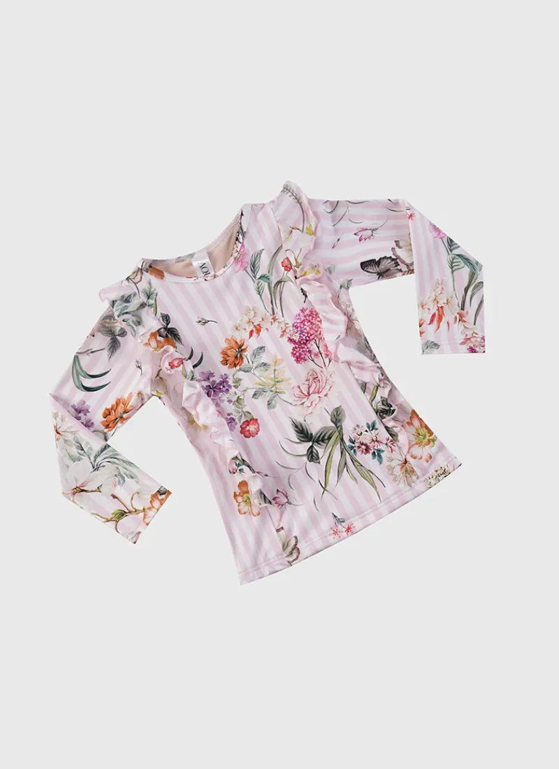 Aqua Blu Rashies^Long Sleeve Rash Vest Flutter