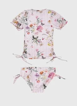 Aqua Blu Rashies|Sets^Short Sleeve Rash Vest Set Flutter