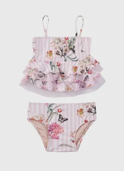 Aqua Blu Sets^Tiered Frill Tankini Set Flutter