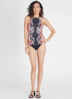 Aqua Blu Singlet Tankini|Tops^Lawley Tankini Gardenia