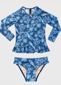 Aqua Blu Shop Juniors (3-7)|Rashies^Long Sleeve Rash Vest Set Laurel