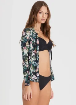 Aqua Blu Rash Guards|Tops^Lyla Rash Guard Lisanthus