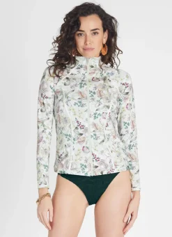 Aqua Blu Rash Guards|Tops^Hayley Rash Guard Lotus