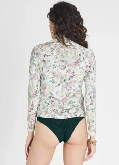 Aqua Blu Rash Guards|Tops^Hayley Rash Guard Lotus