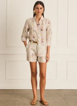 Aqua Blu Tops^Blake Shirt Moonflower