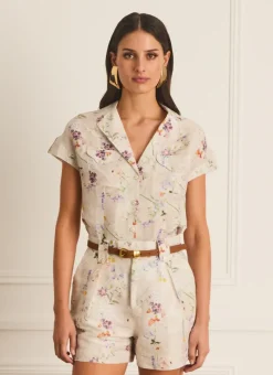 Aqua Blu Tops^Christine Shirt Moonflower