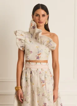 Aqua Blu Tops^Sophia Corset Moonflower