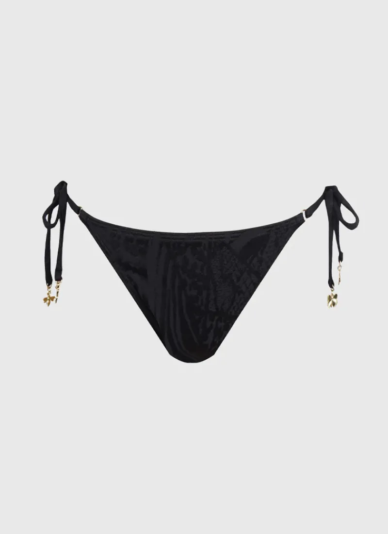 Aqua Blu Bottoms^Felicity Tie Side Pant Nero