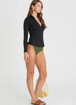 Aqua Blu Tops|Rash Guards^Lyla Rash Guard (SAMPLE) Nero