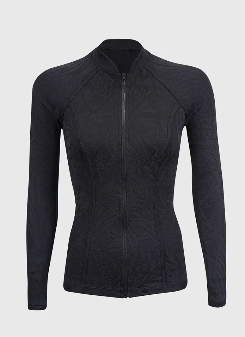 Aqua Blu Tops|Rash Guards^Lyla Rash Guard (SAMPLE) Nero