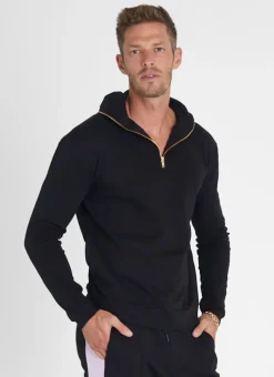 Aqua Blu Tops|Tops^Noir Hoodie