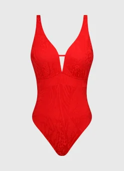 Aqua Blu One Pieces^Alana DD/E Cup One Piece Rossa