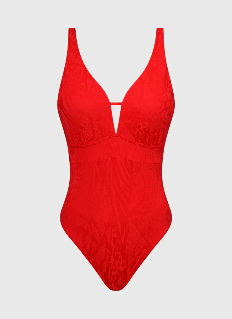 Aqua Blu One Pieces^Alana DD/E Cup One Piece Rossa