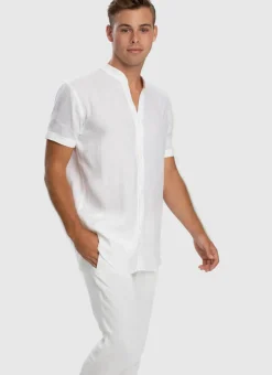 Aqua Blu Bottoms|Bottoms^Serenity Linen Pants - White