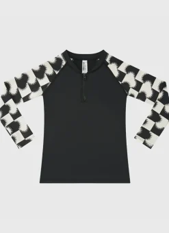 Aqua Blu Shop Teens (8-16)^Solaris Long Sleeve Rash Vest Driftwood