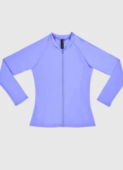 Aqua Blu Rashies^Stepping Stones Long Sleeve Rash Vest Purple