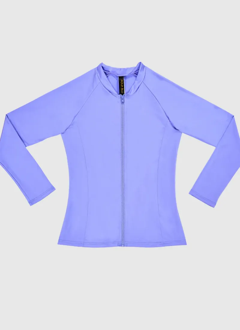 Aqua Blu Rashies^Stepping Stones Long Sleeve Rash Vest Purple