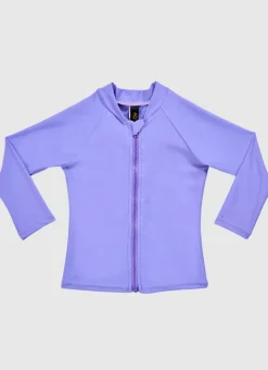 Aqua Blu Shop Infants (00-2)^Stepping Stones Long Sleeve Rash Vest (SAMPLE) Purple